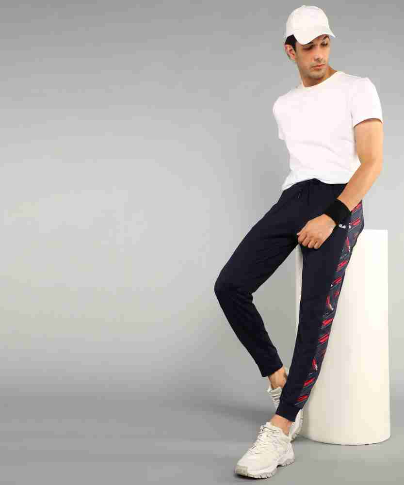FILA Printed Men Blue Track Pants - Buy FILA Printed Men Blue Track Pants  Online at Best Prices in India