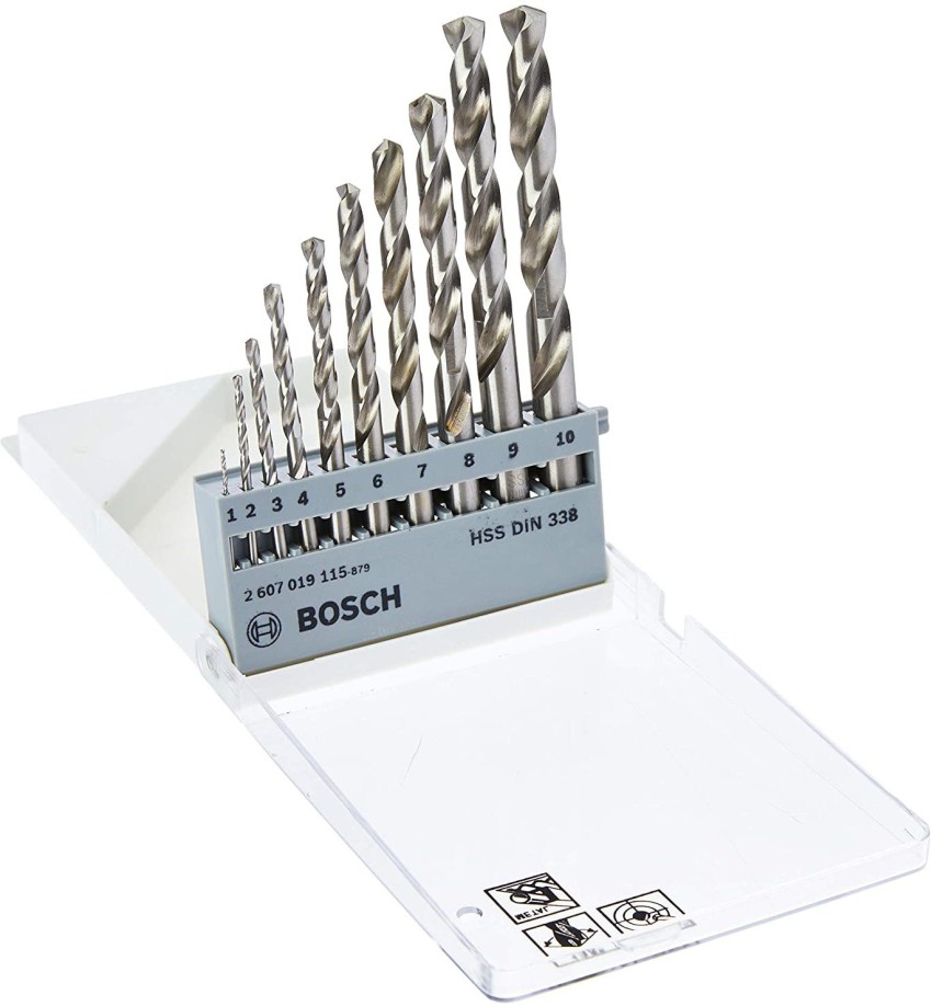 Bosch de la perceuse en métal bits de HSS-Co DIN standard ligne 338 10-pack