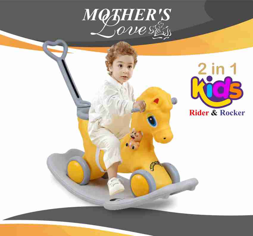 Mother s Love 2 in 1 Baby Rocking Horse Toy Ride On Kids Rocker