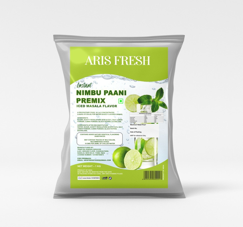 Aris fresh Instant Nimbu Paani Masala Premix Nutrition Drink