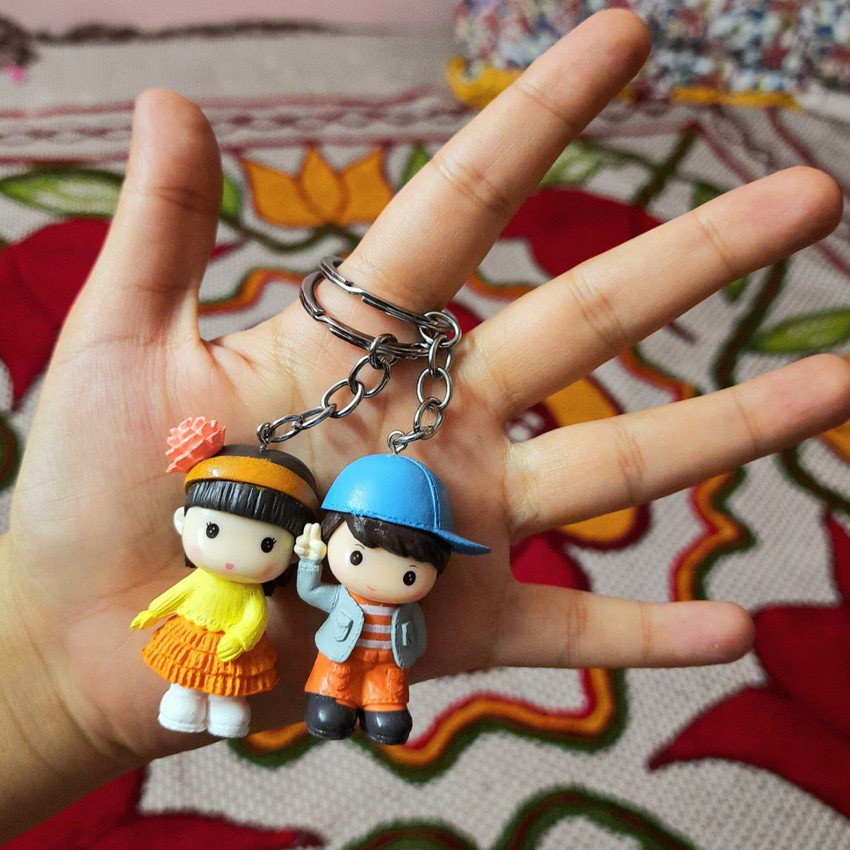 VP Quality Cute Couple Model Unique Design Toy keychain for