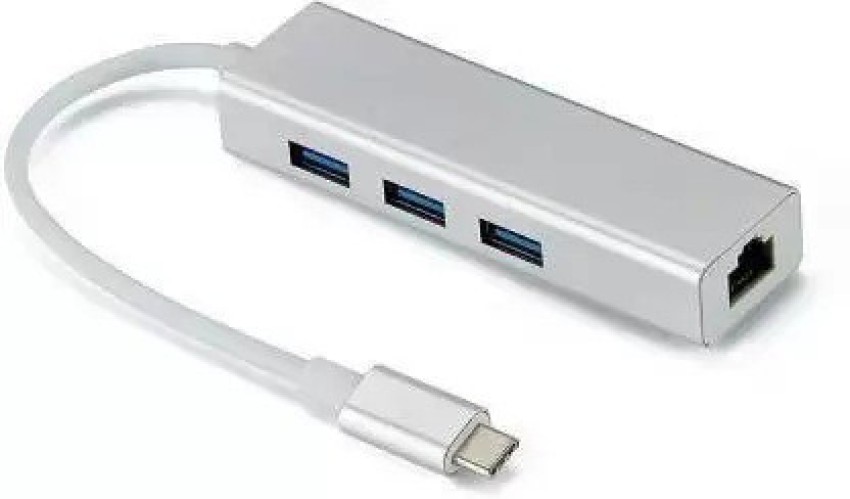 USB-C Ethernet Adapter 3 USB C Hub to Ethernet RJ45 Lan Adapter