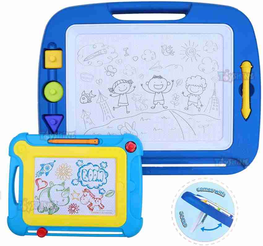 Kids Magnetic Drawing Board Colorful Erasable Doodle Board Painting Sketch  Pad With Magnet Pen Holder And 4stamps Baby Educational Learning Toy