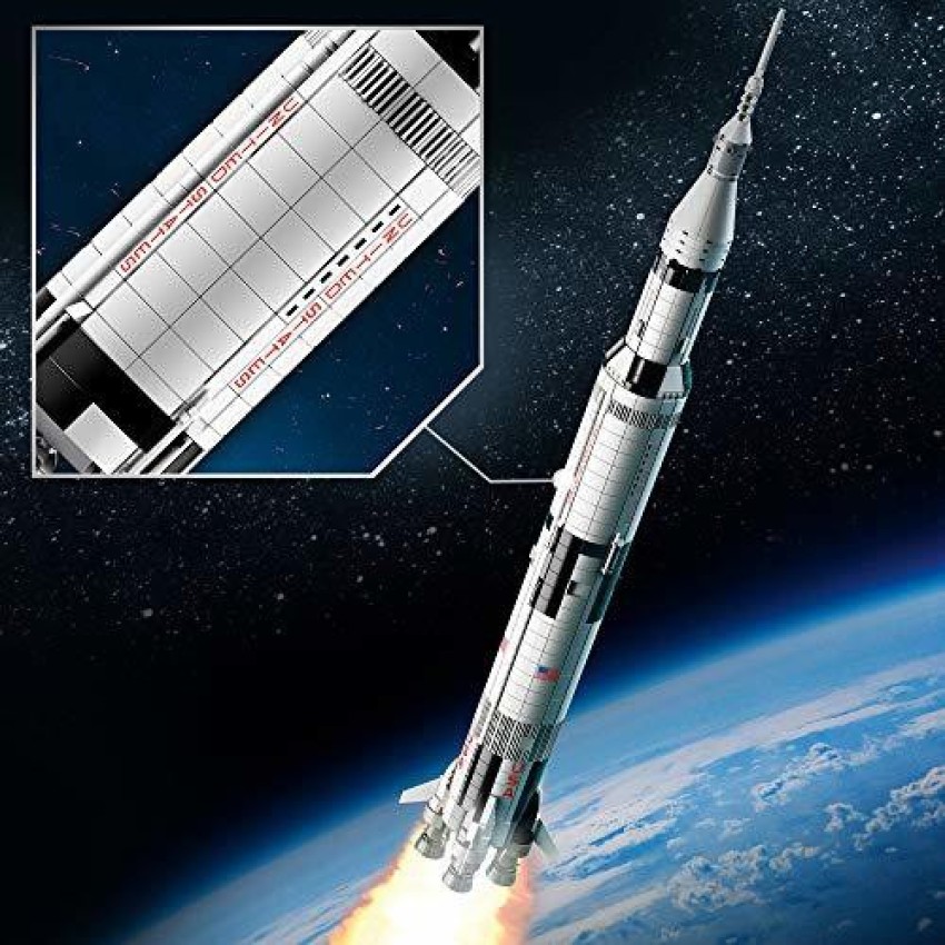  LEGO 92176 Ideas NASA Apollo Saturn V Space Rocket and  Vehicles, Spaceship Collectors Building Set with Display Stand [  Exclusive], 14+ years : Toys & Games