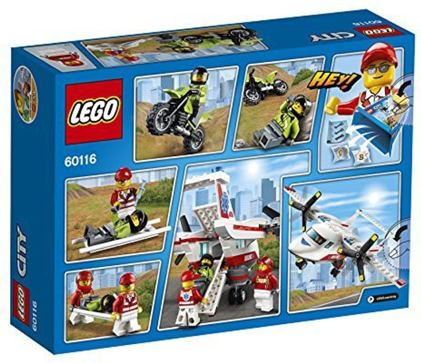 LEGO City Ambulance Plane 60116 Price in India Buy LEGO City Ambulance Plane 60116 online at Flipkart