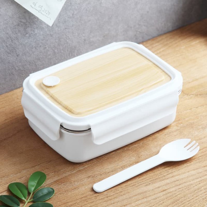 1400ML Compartment Lunch Box Plastic Double Layer Food Storage Containers  Reusable Lunch Containers With Utensil for School Kids