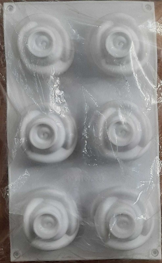 6 Cavity Silicone Flower Shape Cake Molds 3 Packs Fondant Shape