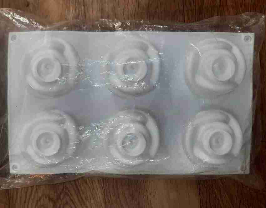 6 Cavity Silicone Flower Shape Cake Molds 3 Packs Fondant Shape