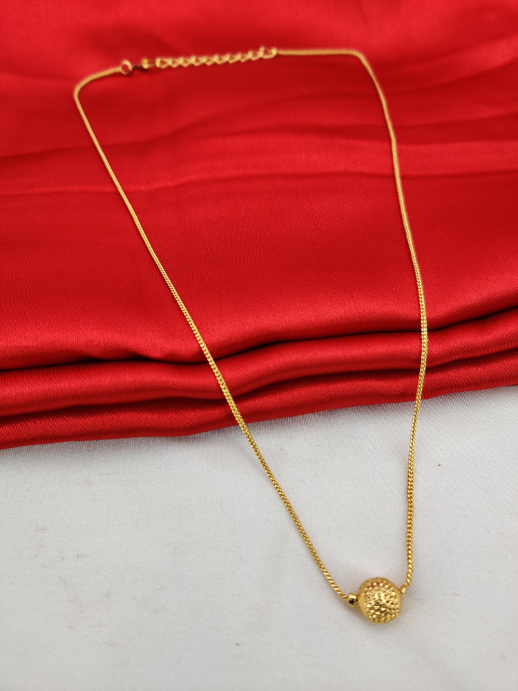 Ameri BALL CHAIN ONE ROUND NECKLACE
