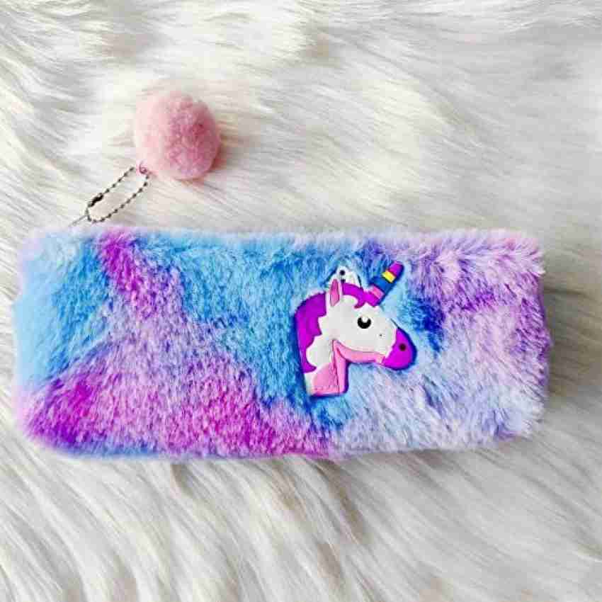 Unicorn Pencil Pouch Storage Bag Travel Pouch for Girls Soft Cute Pouches  Cotton Pouch Unicorn Fur Pouch Stationery Pouch for School Pouch for