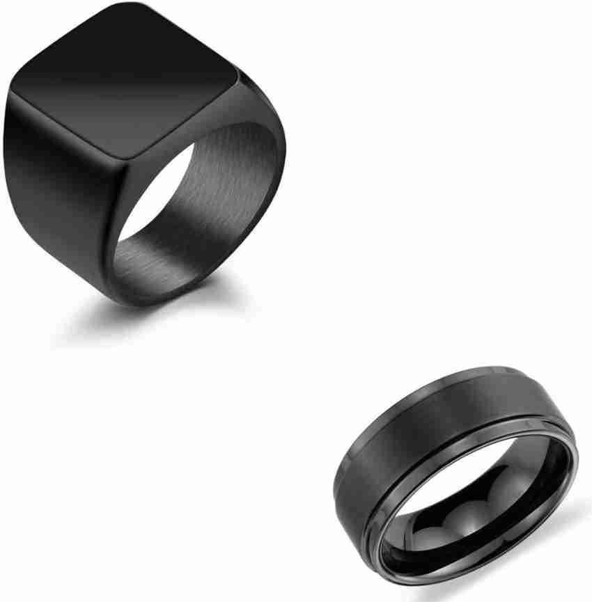 Black colour ring for boys on sale
