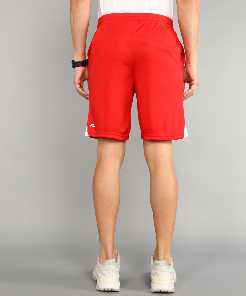 Fila shorts mens red clearance