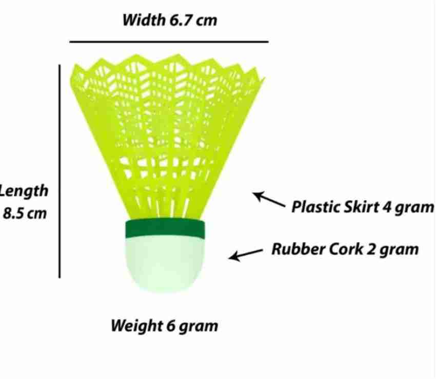 Badminton shuttlecock shop dimensions