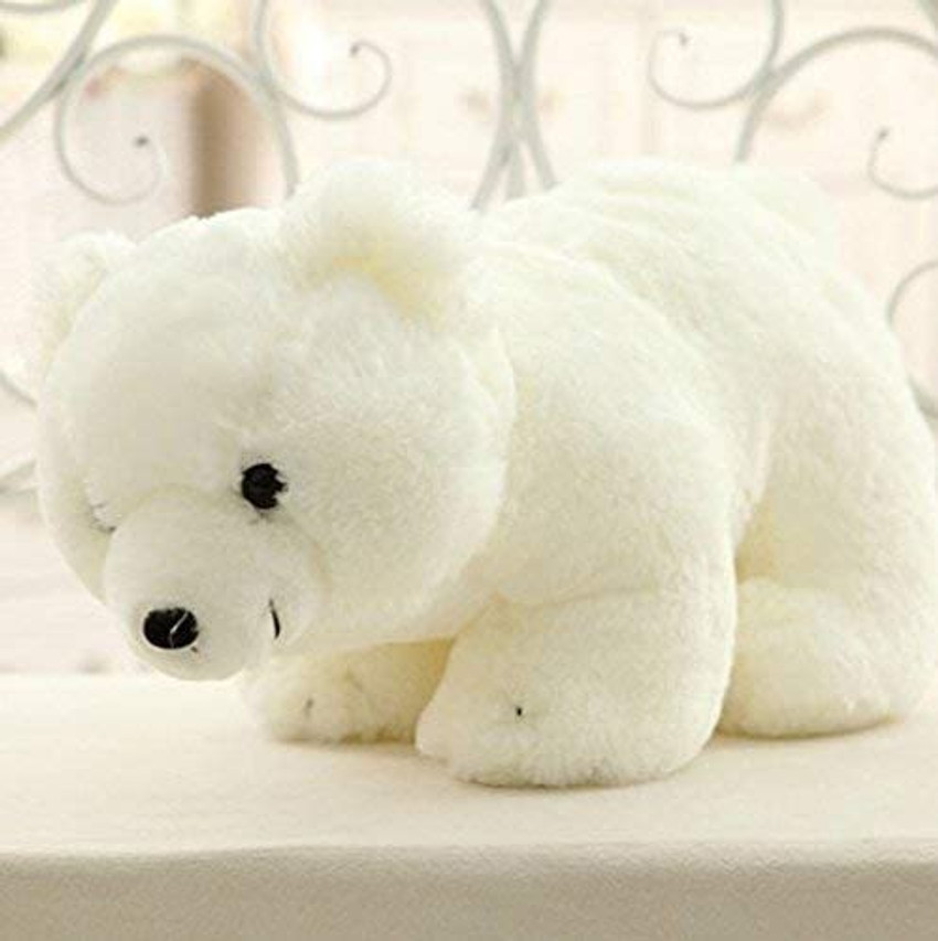 Hug n Feel Cute Polar Bear Stuffed Soft Toy for Kids White