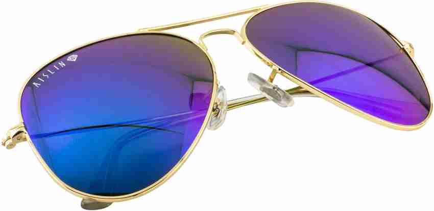 Aqs mirrored unisex aviator sunglasses outlet