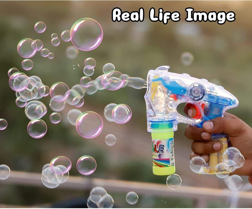 NIYAMAT Bubble Gun for Toys Battery Operated Led Bubble Shooter Gun with Bottle Water Gun