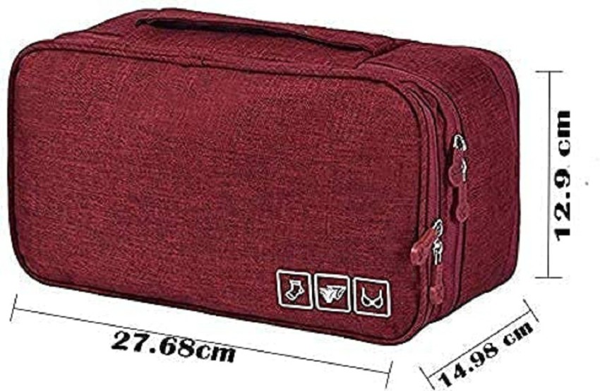 Bra Travel Case 2 Pack, Portable Bra Lingerie Storage Bikini Bag -  Waterproof Underwear Organizer for Bra Sizes 30A-36C Cups