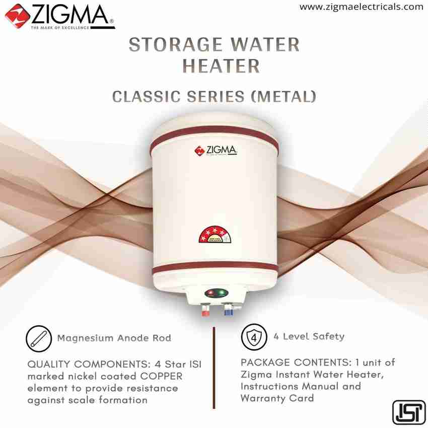 zigma 15 L Storage Water Geyser (Classic, Ivory) Price in India - Buy zigma  15 L Storage Water Geyser (Classic, Ivory) online at Flipkart.com