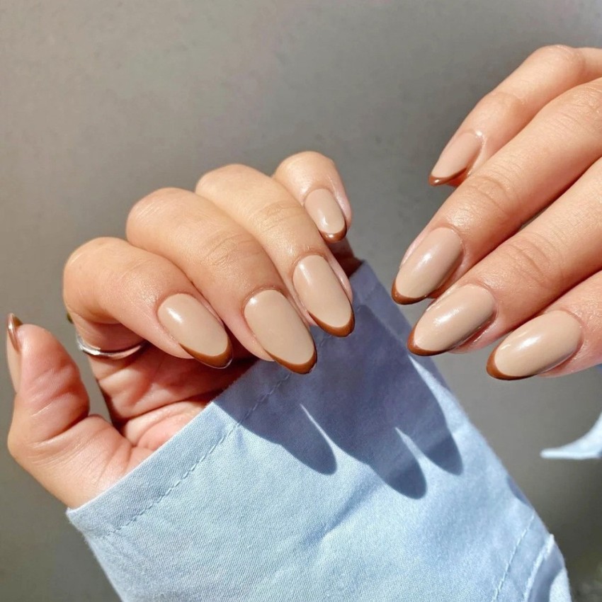 Short French Style False Nail Tips Nails Extension Manicure - Temu
