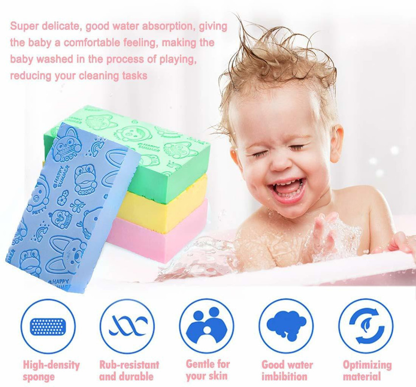 GE International Baby Infant Bathing Soft Sponge Cuticle Scrub