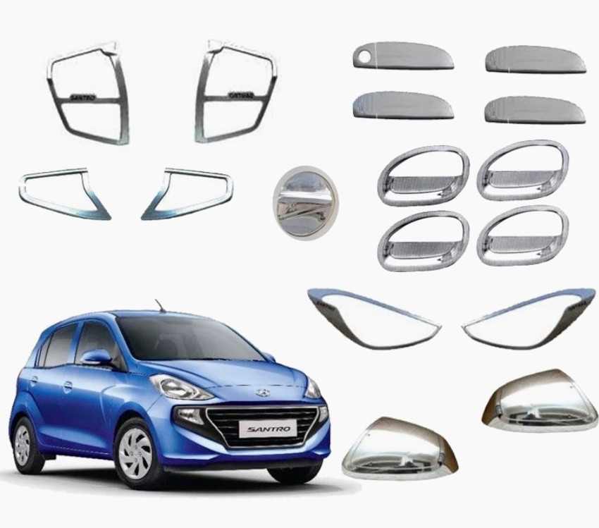 SNTP Exterior Chrome Accessories Combo Kit For Santro 2018