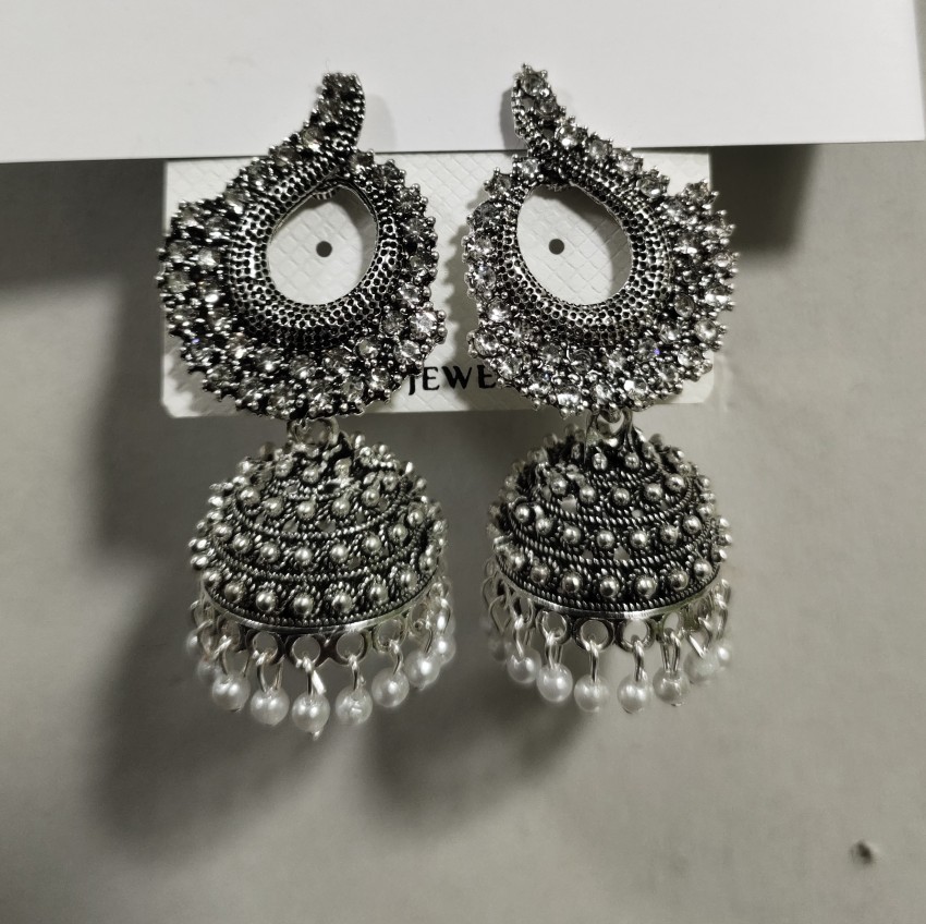 Silver deals jhumkas flipkart