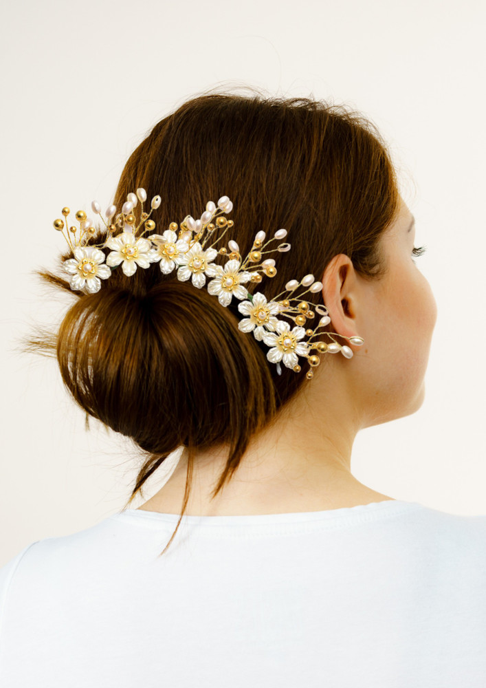 Flower hair accessories for short hair outlet