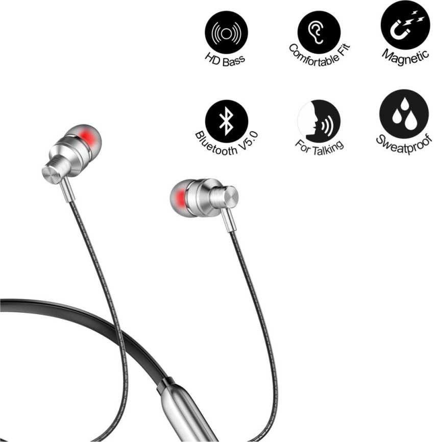 RARIBO 45 Hour Long Life Battery Backup Bluetooth Earphone