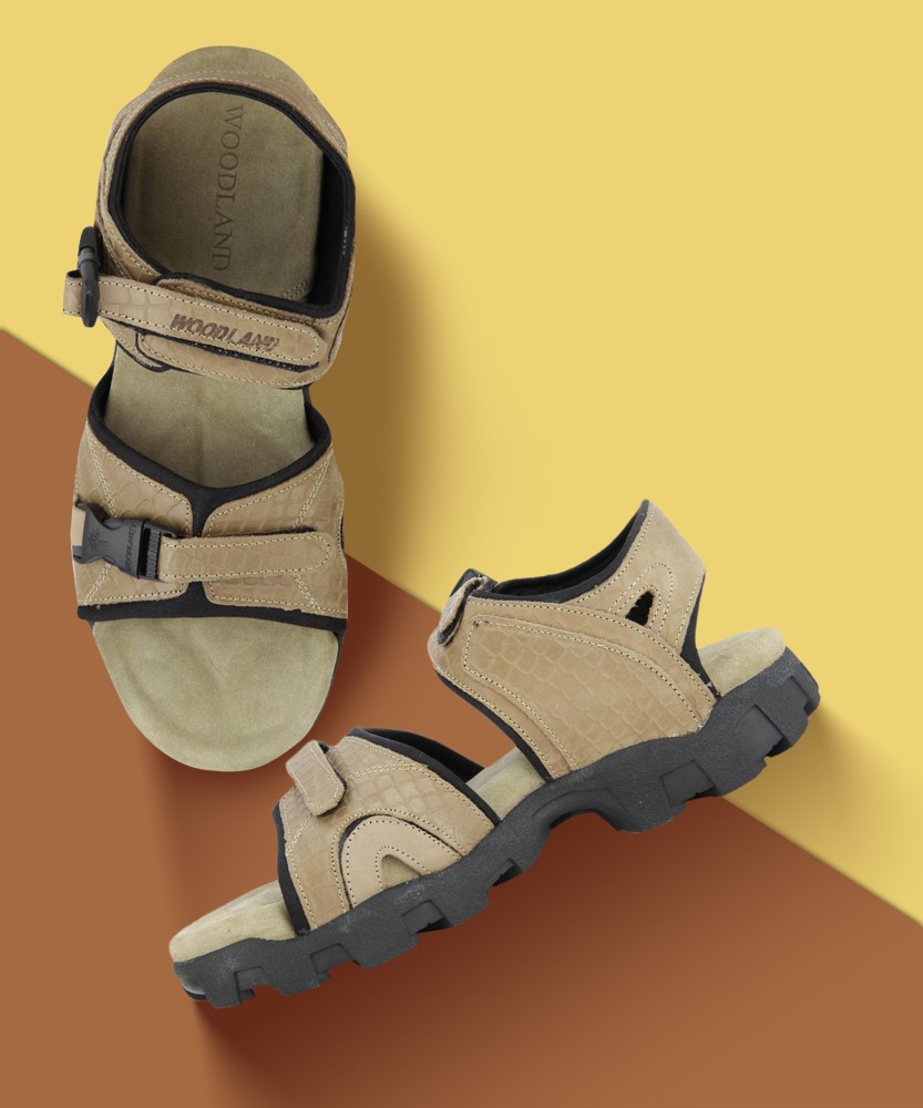 WOODLAND Leather Men Khaki Sports Sandals Buy KHAKI Color