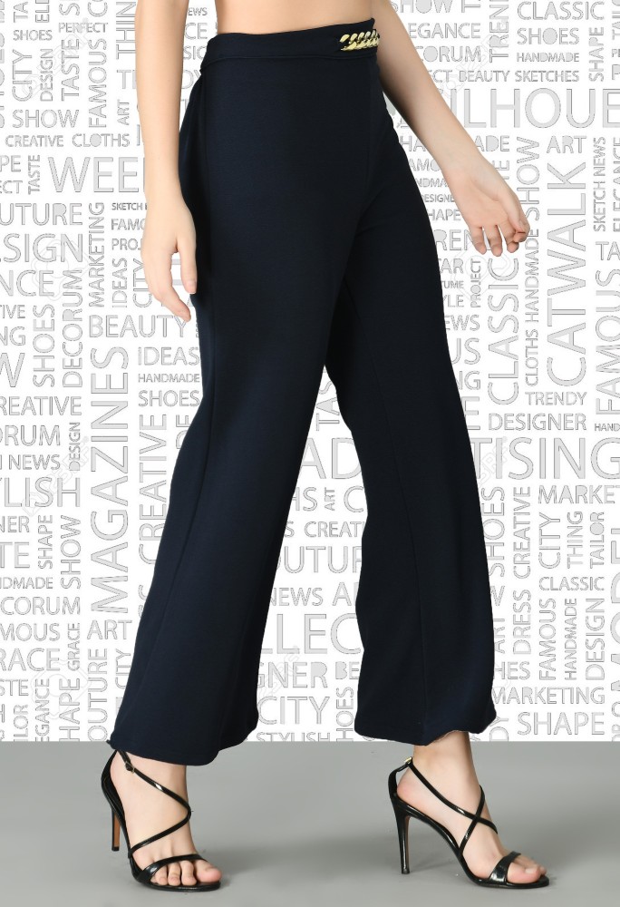 IUGA Relaxed Women Blue Trousers - Buy IUGA Relaxed Women Blue Trousers  Online at Best Prices in India