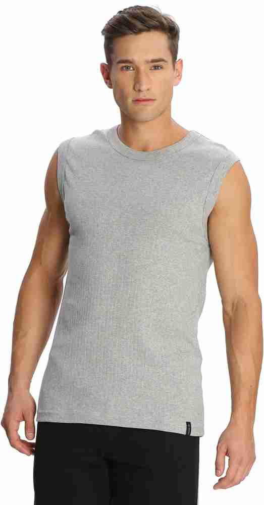 Jockey Men Vest MC06_Grey Melange_Small_Grey Melange_S : : Fashion