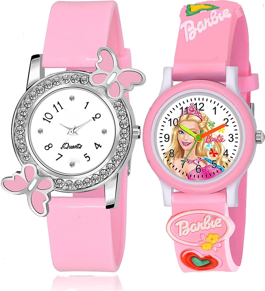 SHOPIFY Wrist Watch Pink Barbie Or Butterfly Beautiful Bracelet