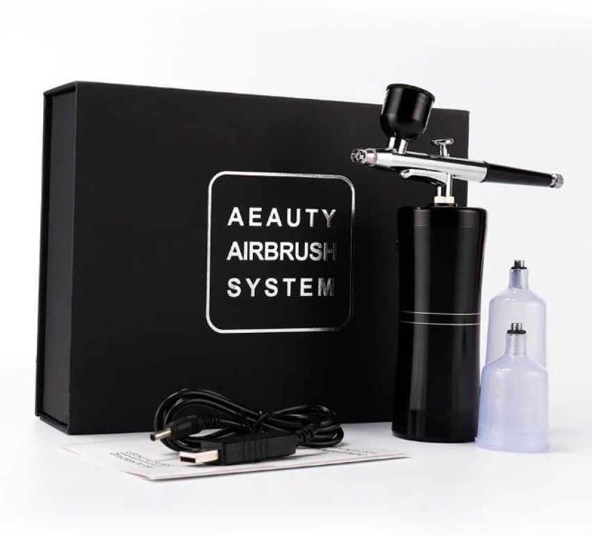 Airbrush Kit With Compressor Portable Mini Air Brush Spray Gun With  Compressor Kit Single-dual Action Paint Set-black