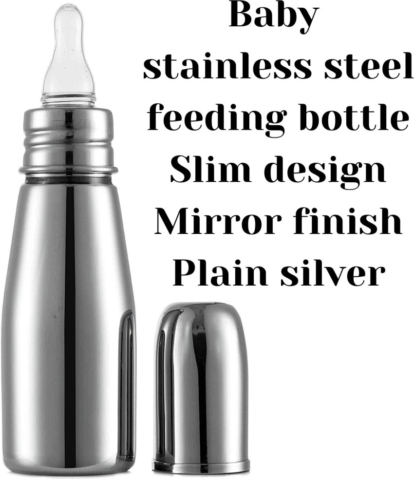 New Born Babies Set Stainless Steel Baby Feeding Bottle 200 ml