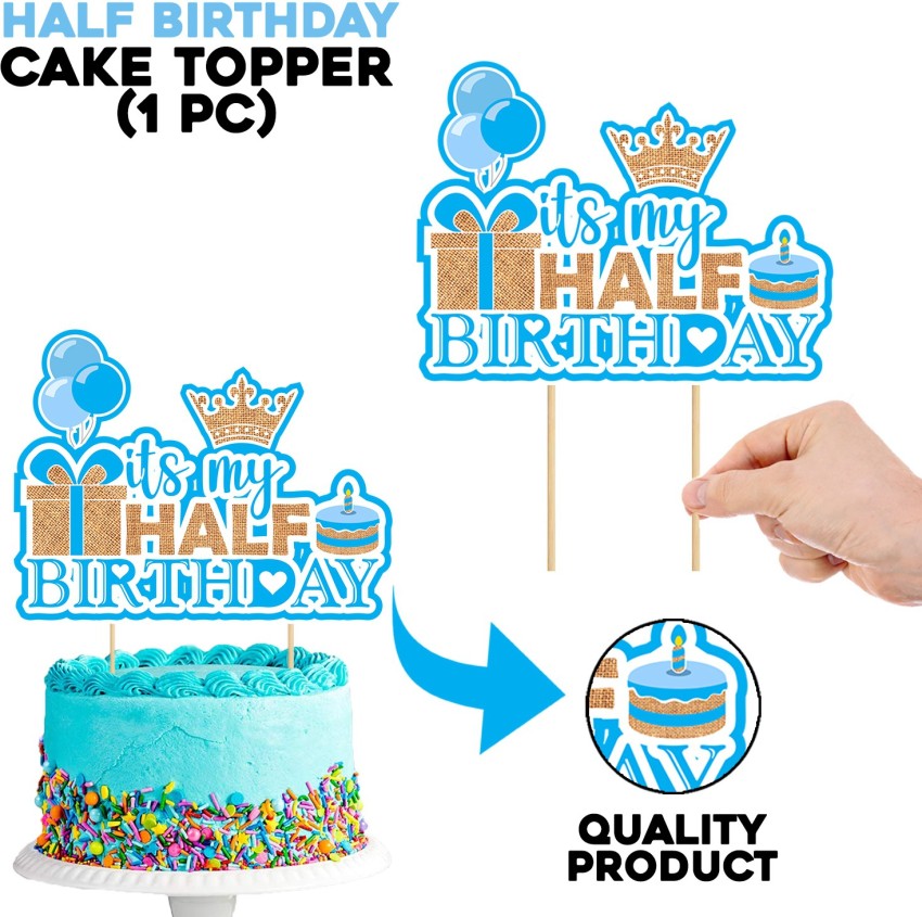 Acrylic Cake Topper - Happy Half Birthday. Order online in Australia