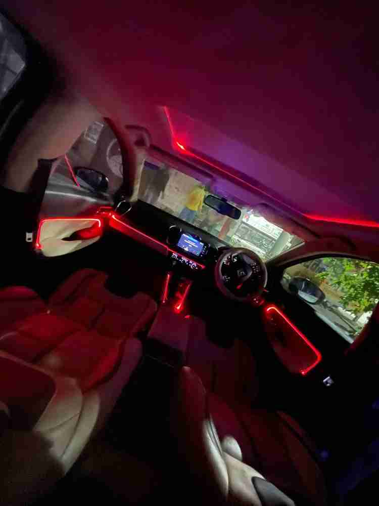 Red led lights sales car interior