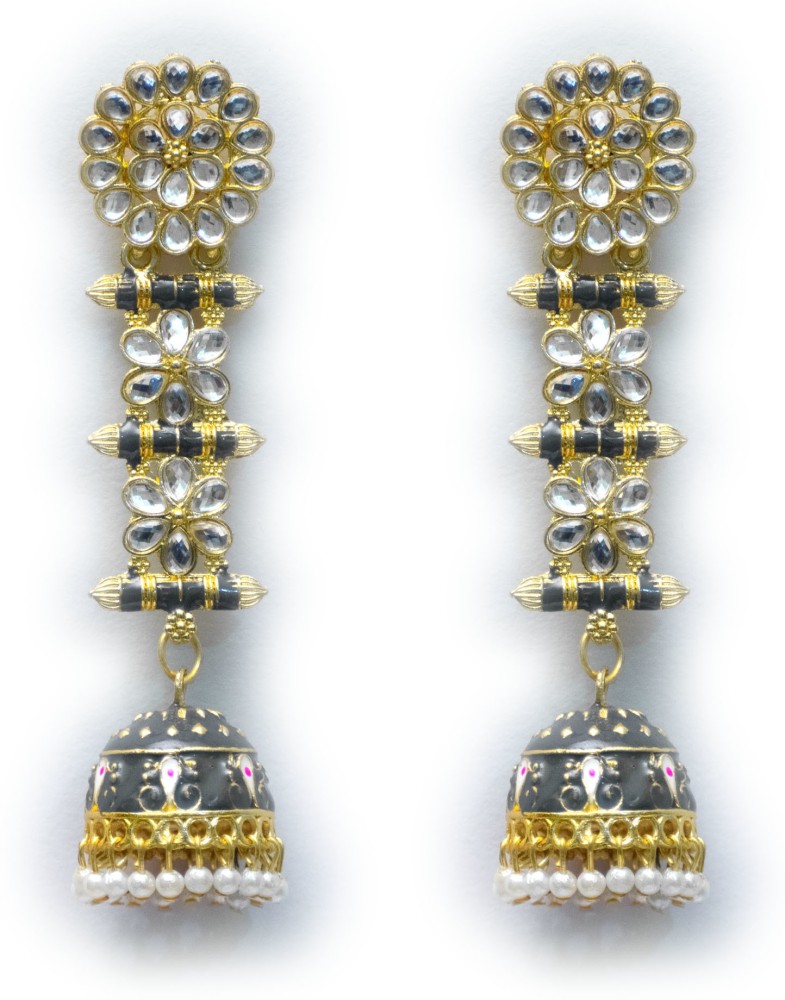 Long jhumka earrings hot sale online shopping