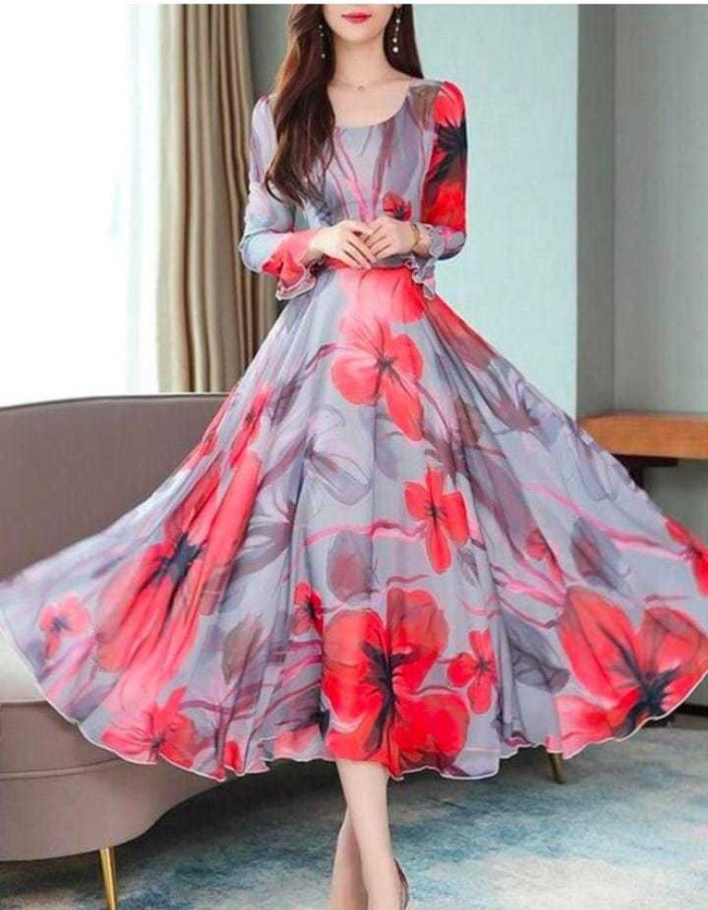 Flipkart long gown with on sale price