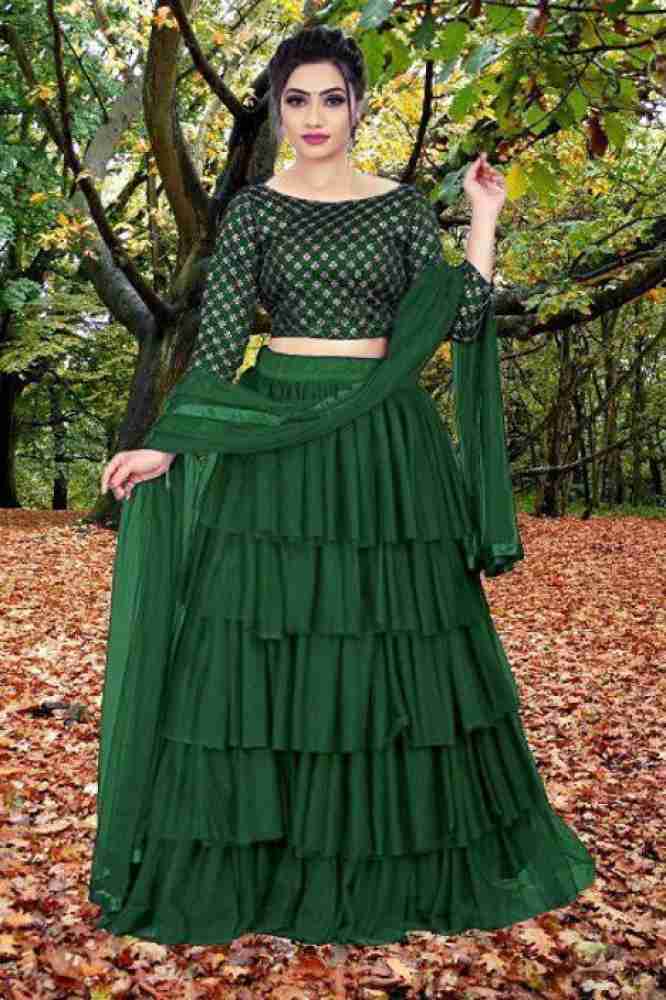 ZAALIMA FASHION Embroidered Semi Stitched Lehenga Choli