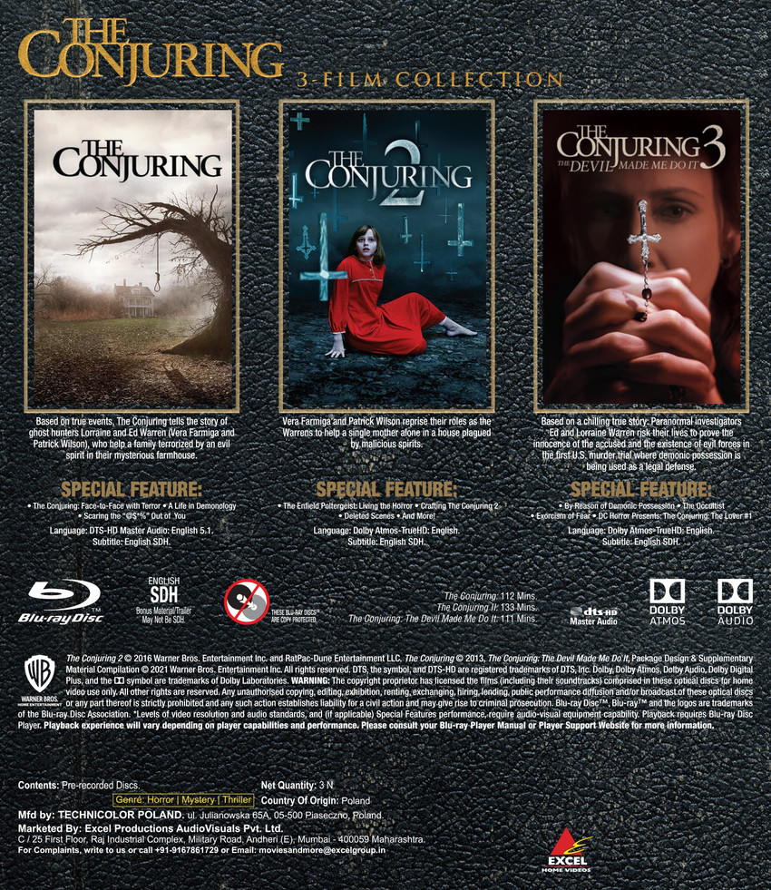 The Conjuring Trilogy 3 Movies Collection The Conjuring 1 2