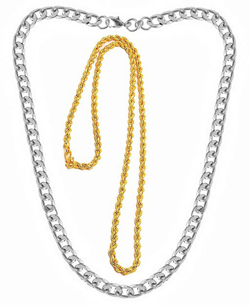 P R Production Silver Gold plated Plated Metal Alloy Chain Price in India Buy P R Production Silver Gold plated Plated Metal Alloy Chain Online at Best Prices in India Flipkart