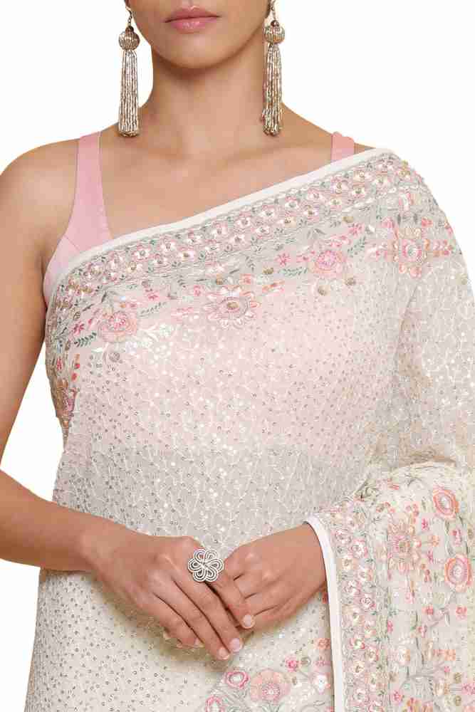 Cream Georgette at Soch