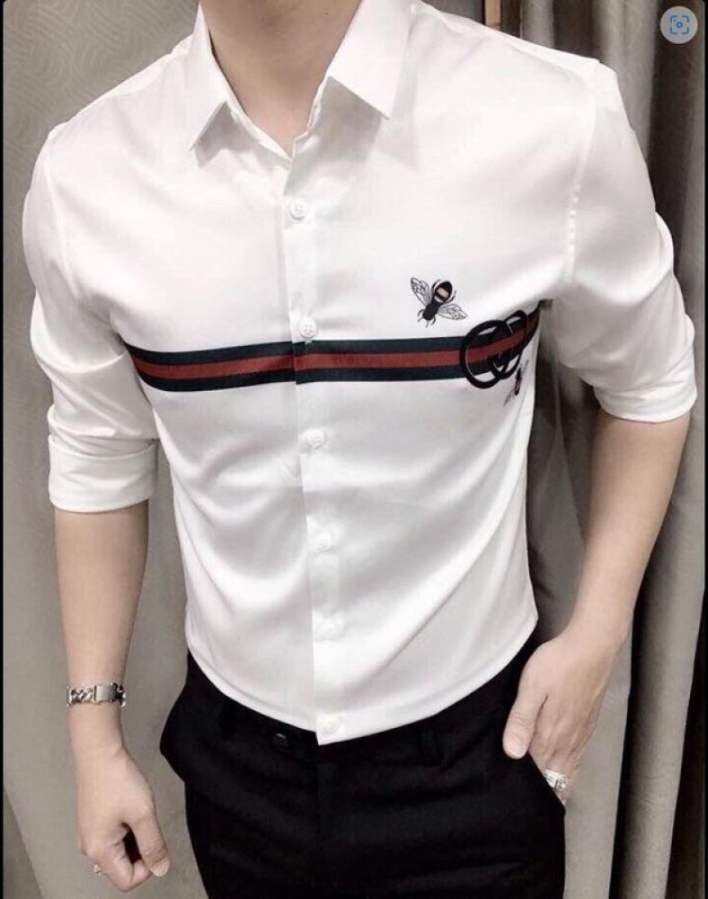 Gucci white hotsell shirt for men