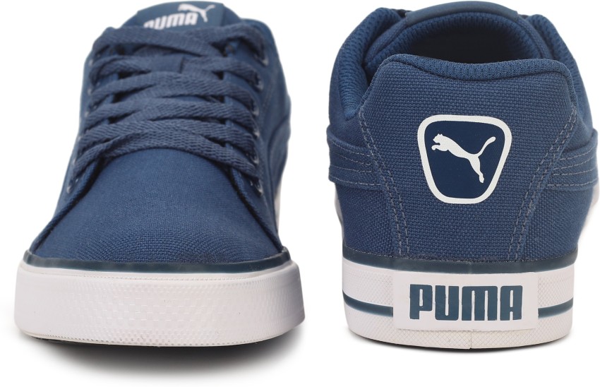 Puma blue canvas shoes hotsell