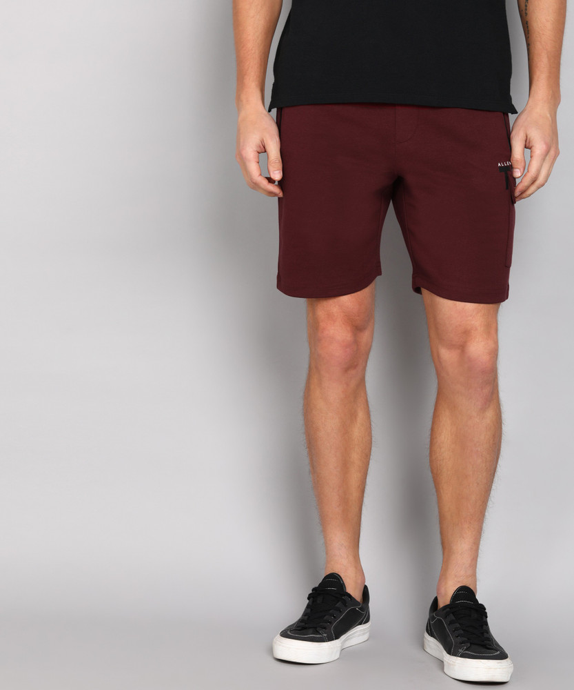 Allen Solly Tribe Solid Men Maroon Casual Shorts Buy Allen Solly