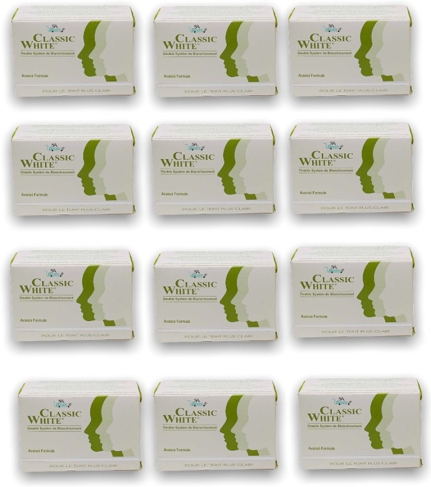 Classic white skin whitening soap Pack of 12 Price in India