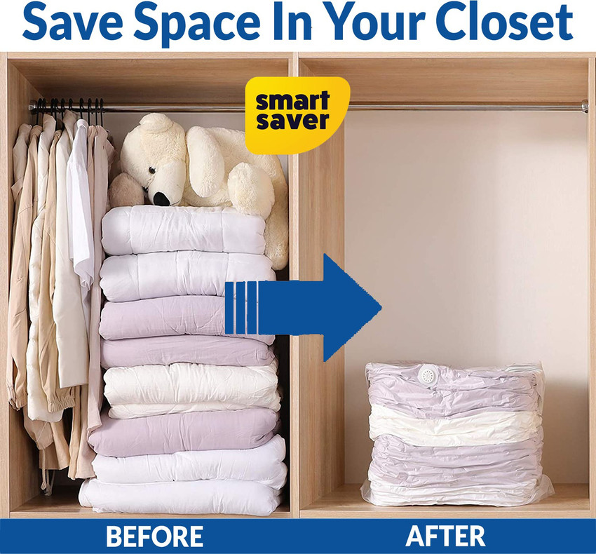 Smart Saver Vacuum Storage Bags Space Saver Jumbo Cube Bags Pack