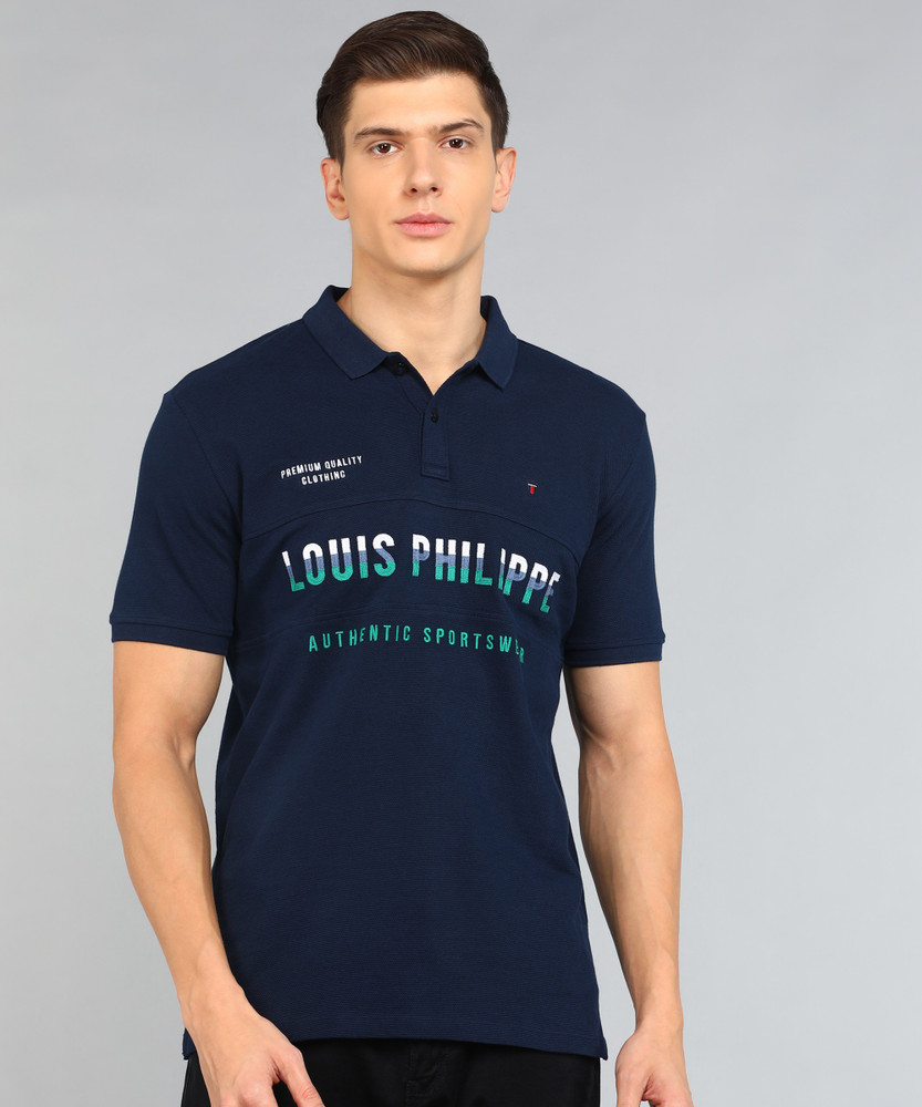 Louis Philippe Sport Printed Men Polo Neck Blue T Shirt Buy Louis Philippe Sport Printed Men Polo Neck Blue T Shirt Online at Best Prices in India Flipkart