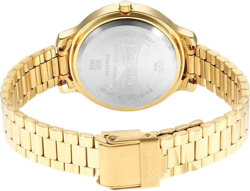 SONATA 87042YM01W Gold Edit 2 Analog Watch For Women Buy SONATA 87042YM01W Gold Edit 2 Analog Watch For Women 87042YM01W Online at Best Prices in India Flipkart