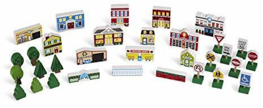 Melissa and doug store wooden town playset